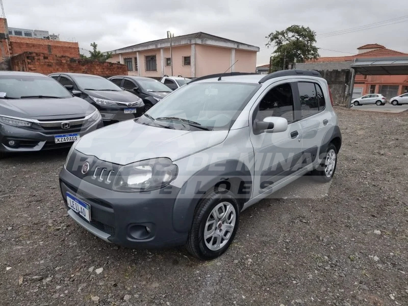 FIAT UNO WAY 1.0; 2010/2011; PRATA; ALCO.GASOL